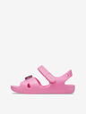 Crocs Classic Cross Strap Charm Sandal Pink Lemonade Sandále