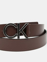 Calvin Klein hnědý kožený pánský pásek CK Enamel Pásek