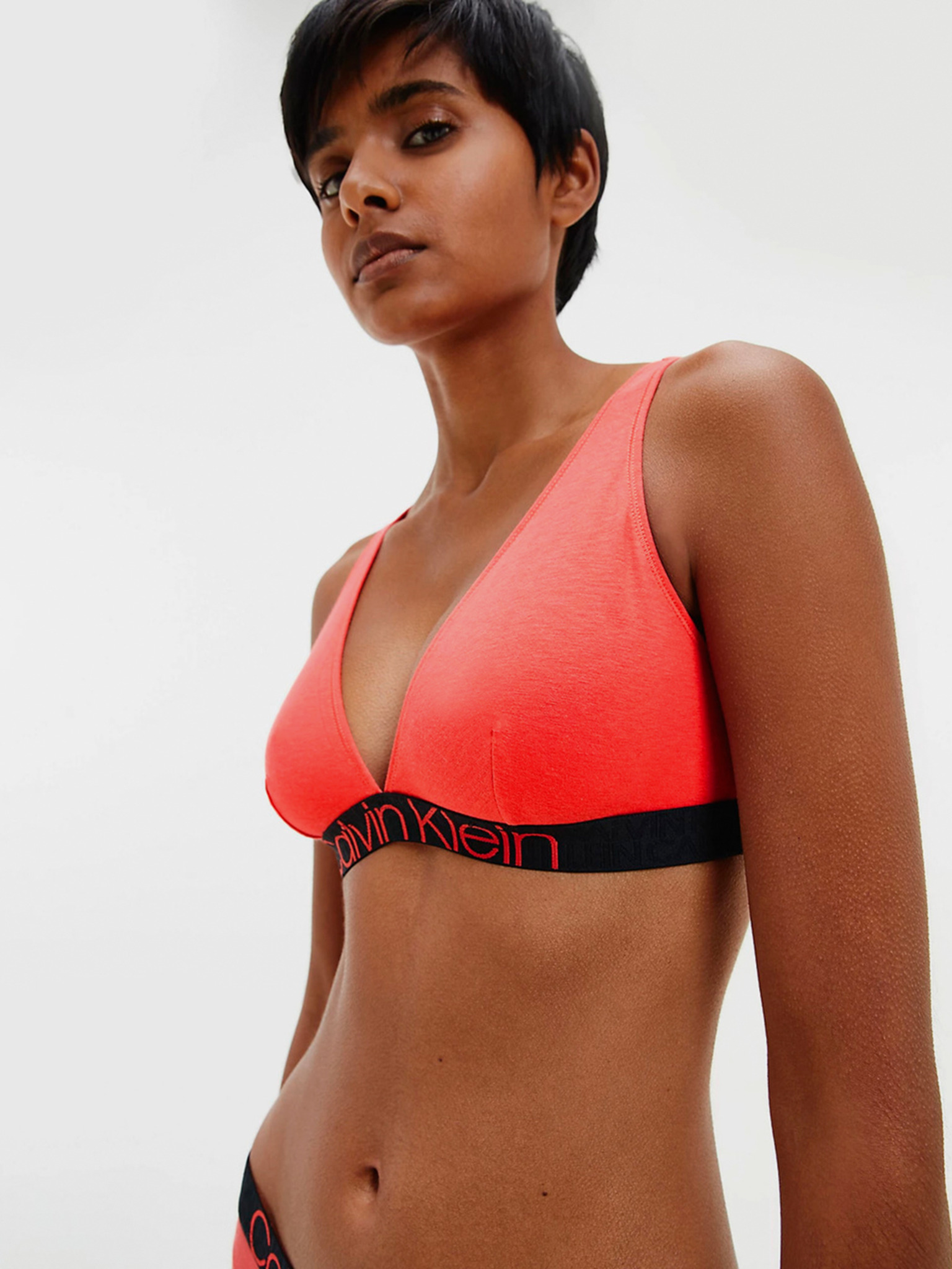 Calvin Klein Underwear UNLINED TRIANGLE - Triangle bra - orange