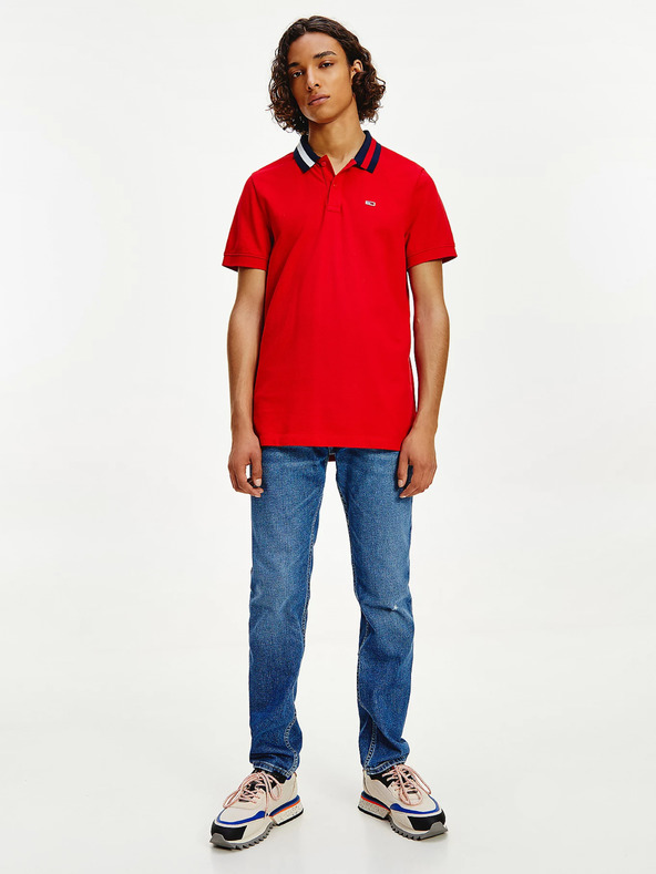 Levně Tommy Jeans Polo triko Červená