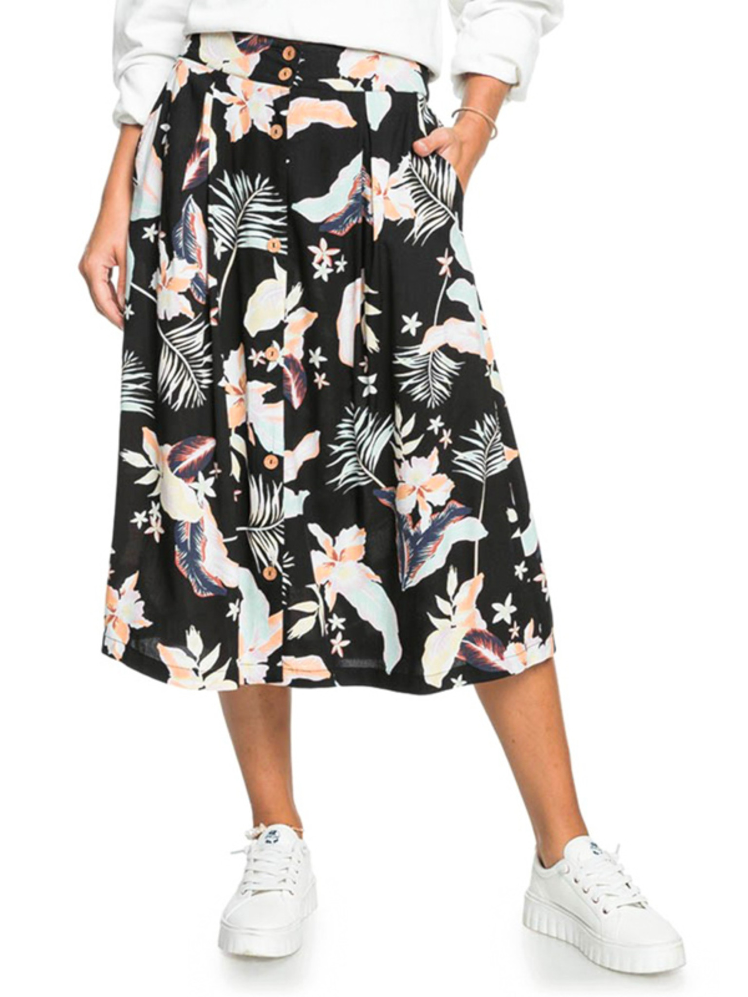 Buy Roxy Juniors Indy Orchid Skirt, Black, Large at Amazon.in