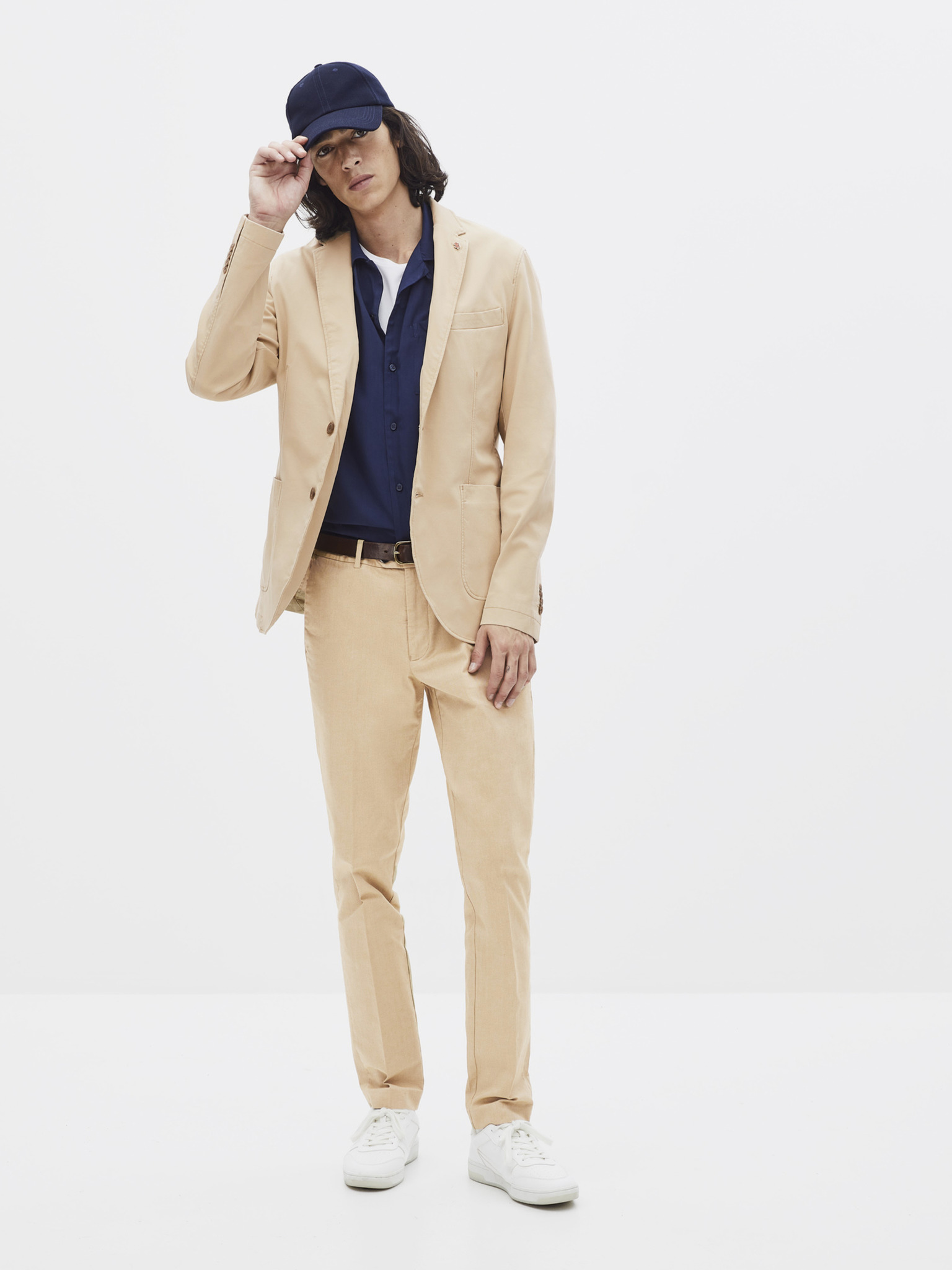 Buy CELIO Grey Solid Linen Slim Fit Mens Trousers | Shoppers Stop