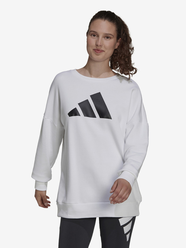 adidas Performance W FI 3B Crew Sweatshirt Bianco