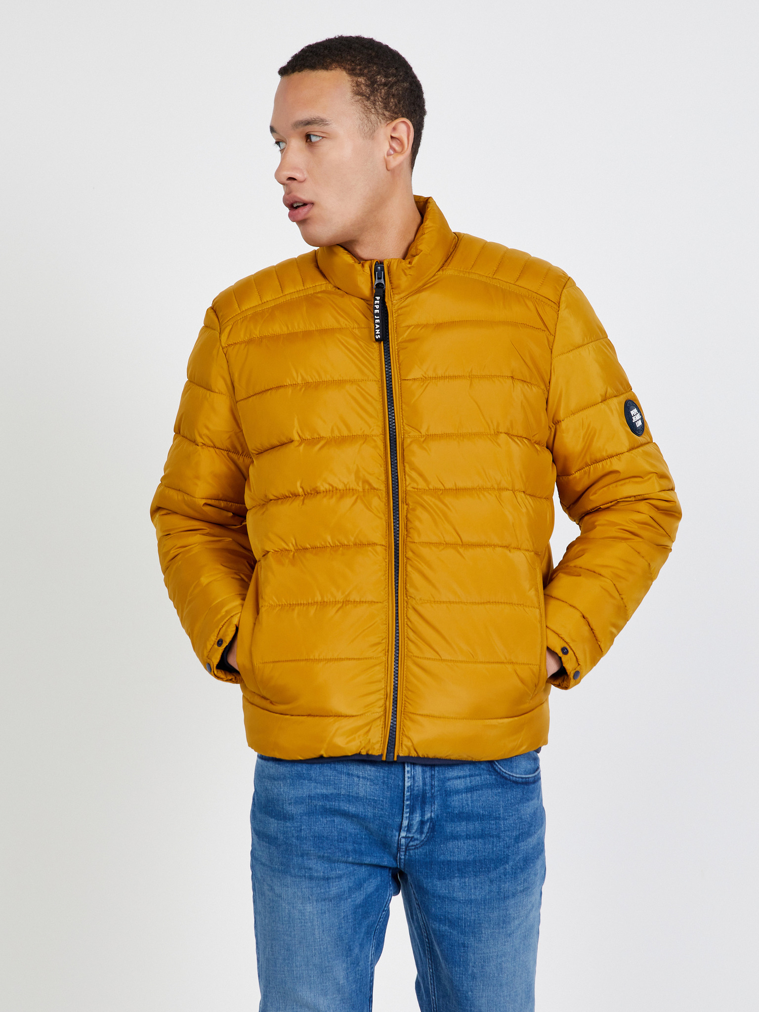 Pepe Jeans Coleridge Men's Puffer Jacket for Winter Khaki Code: PM402298-720-pokeht.vn