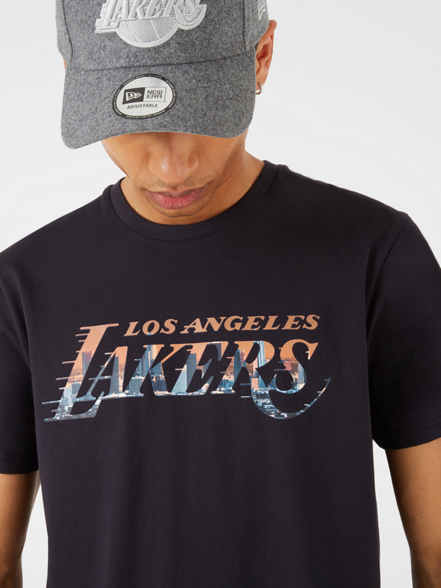 New era NBA Big Logo Los Angeles Lakers Short Sleeve T-Shirt Black