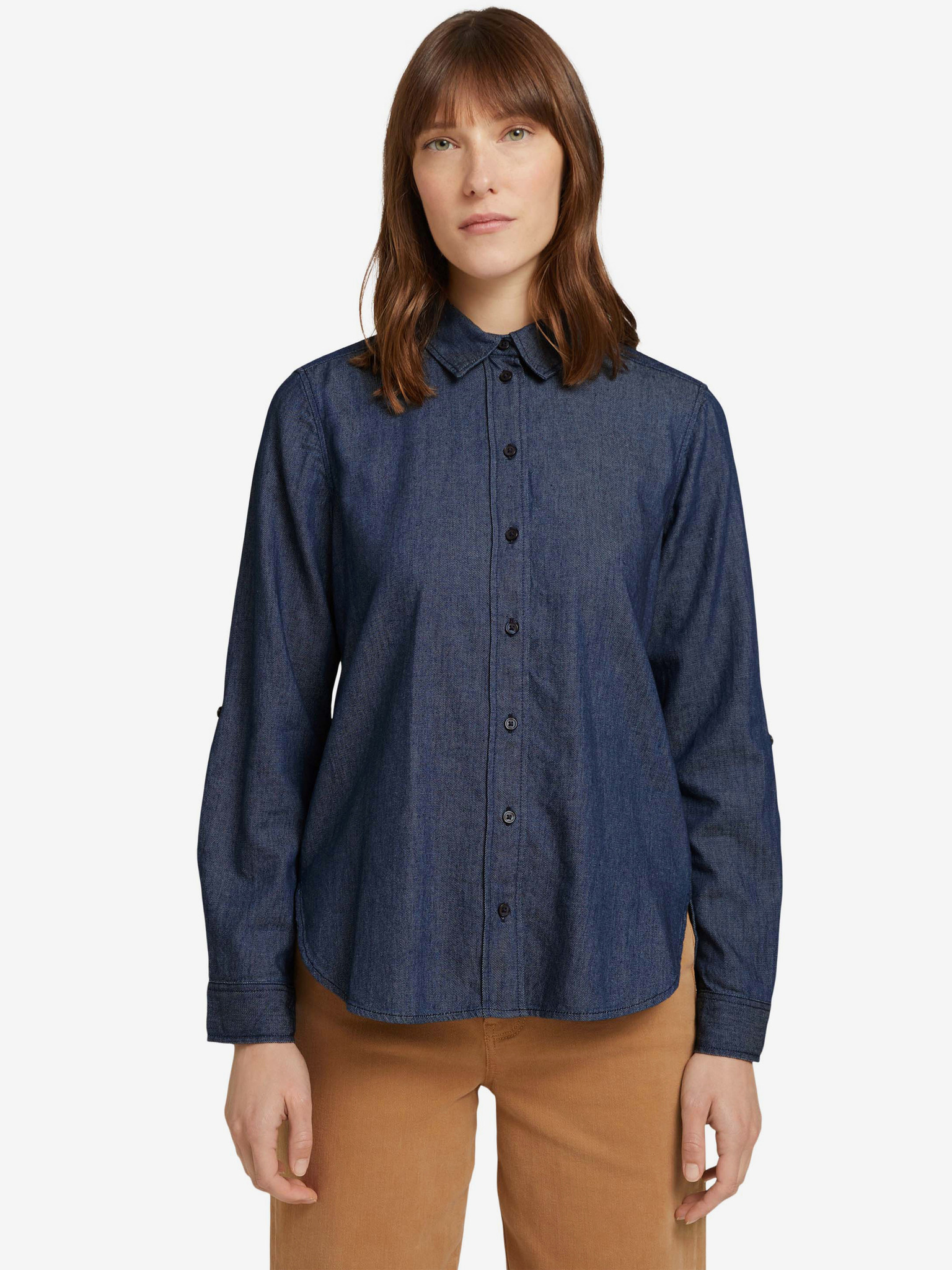 Fotografie Tmavě modrá dámská džínová košile Tom Tailor - S