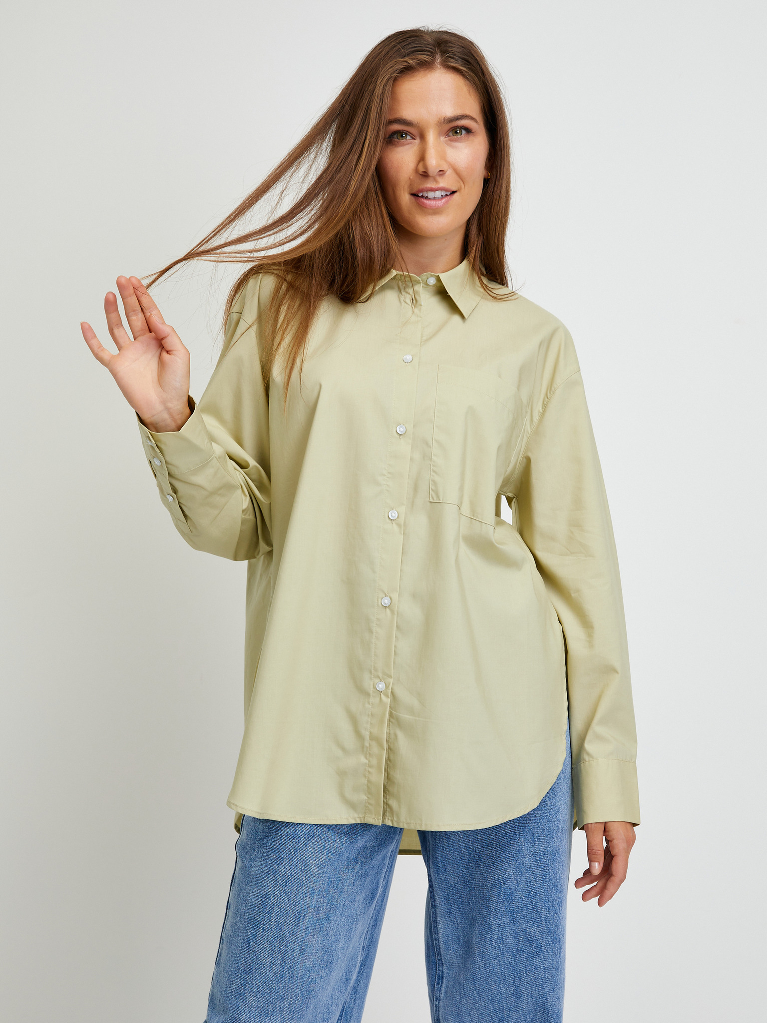Fotografie Světle zelená dámská volná košile Tom Tailor - XS
