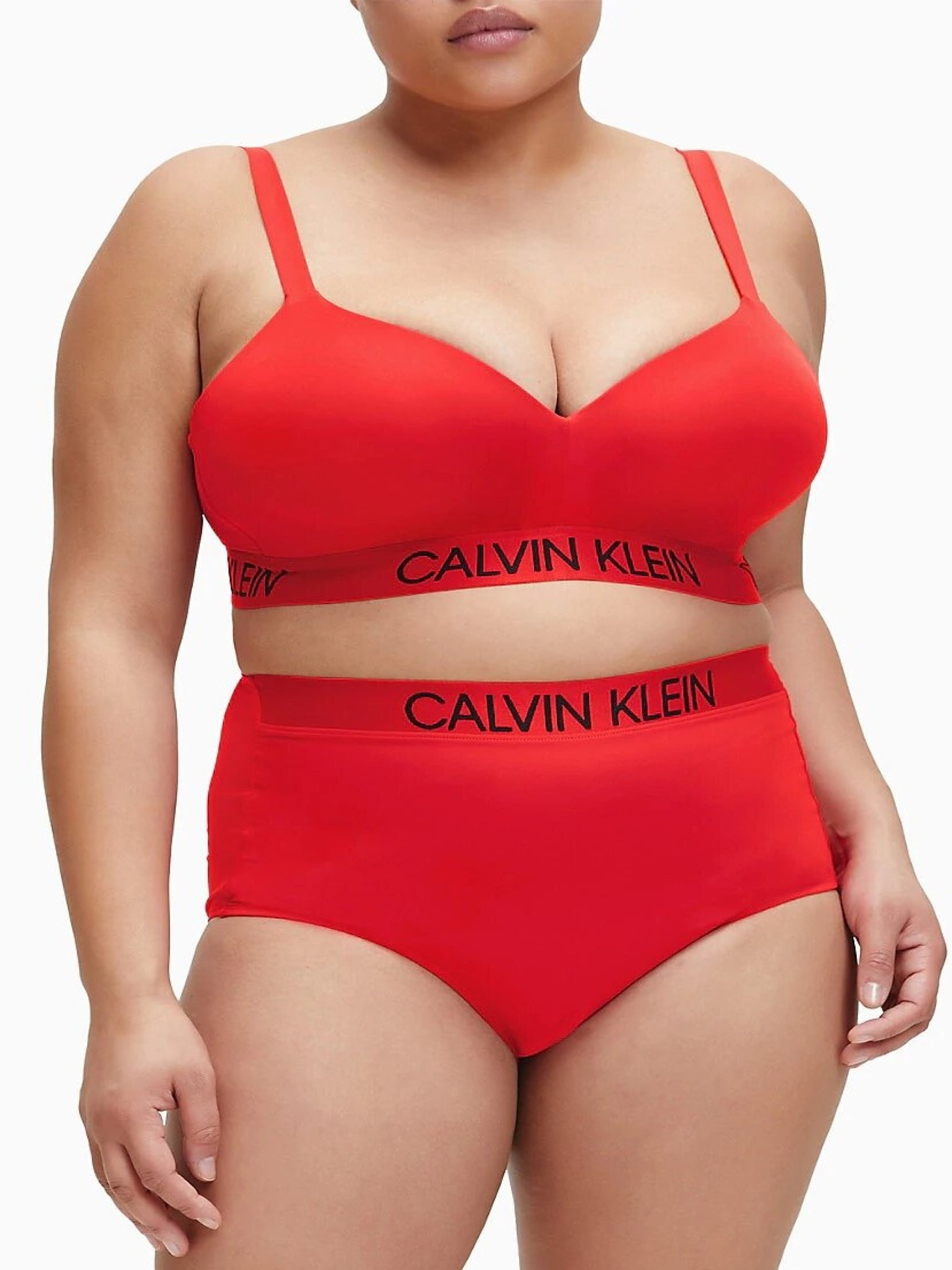 Calvin Klein Underwear - Demi Bralette Plus Size High Bikini top Bibloo.com