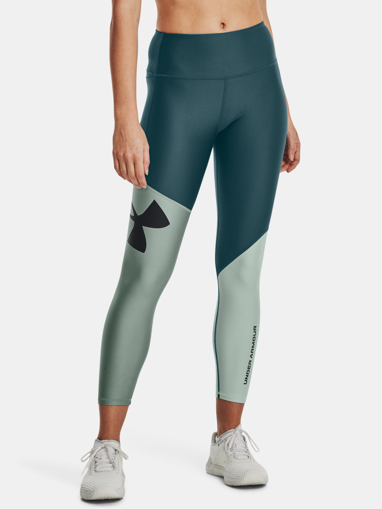 UNDER ARMOUR Women's Armour Ankle Compression Leggings NWT Silica Green  MEDIUM