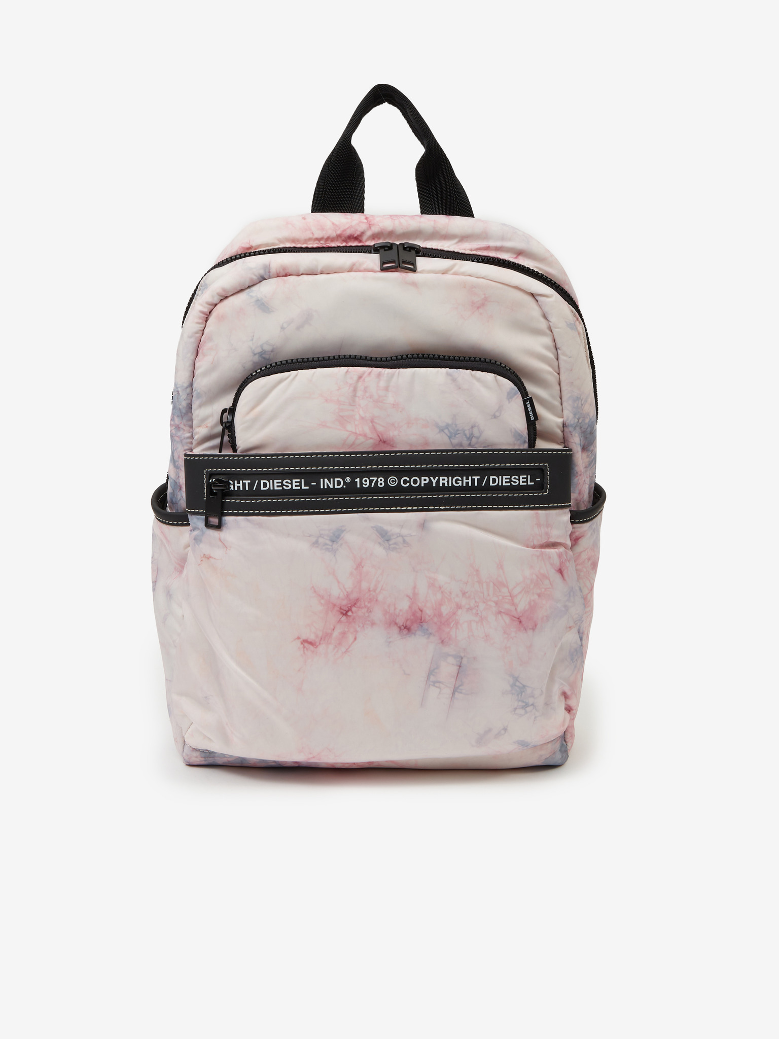 Fotografie Světle růžový dámský vzorovaný batoh Diesel