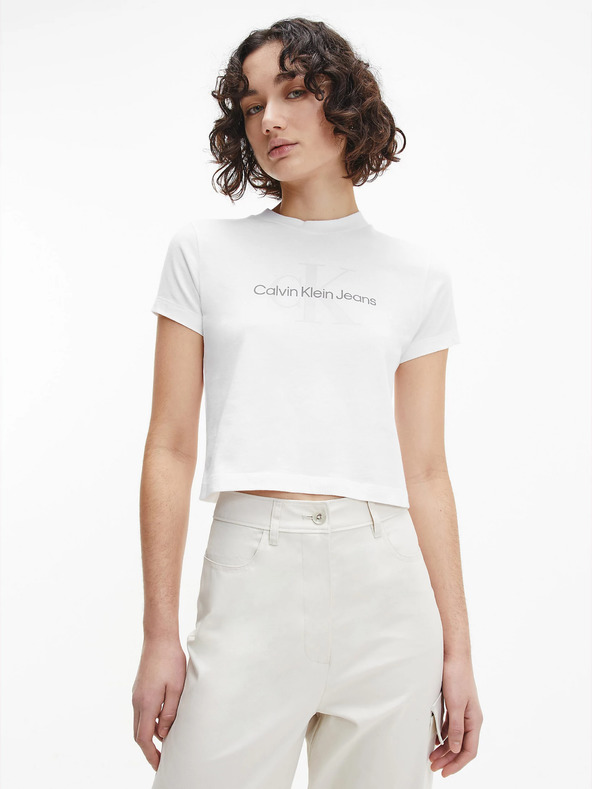 Calvin Klein Jeans Seasonal Monogram Baby Koszulka Biały