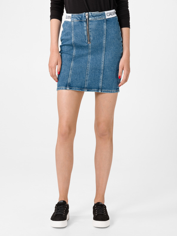 Calvin Klein Jeans Dart Spódnica Niebieski