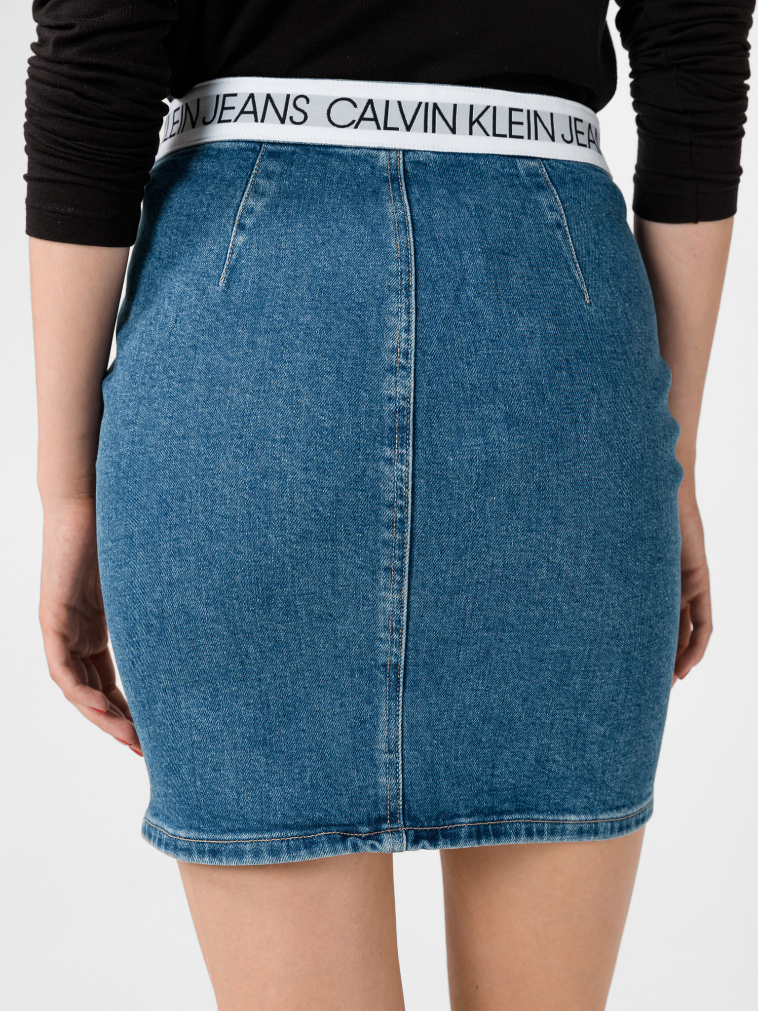 Jeans Calvin Skirt - Dart Klein