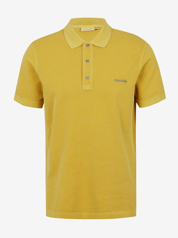 Levně Calvin Klein Jeans Garment Dye Logo Triko Žlutá