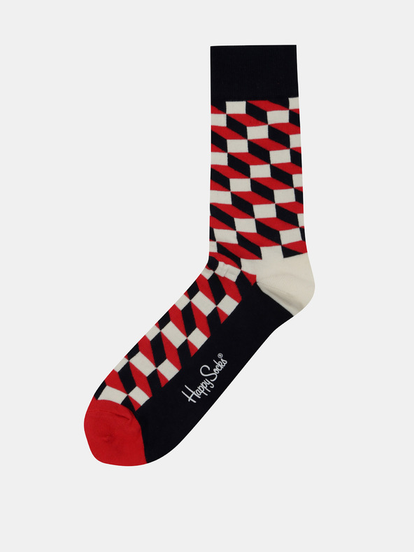 Levně Happy Socks Filled Optic Ponožky Červená