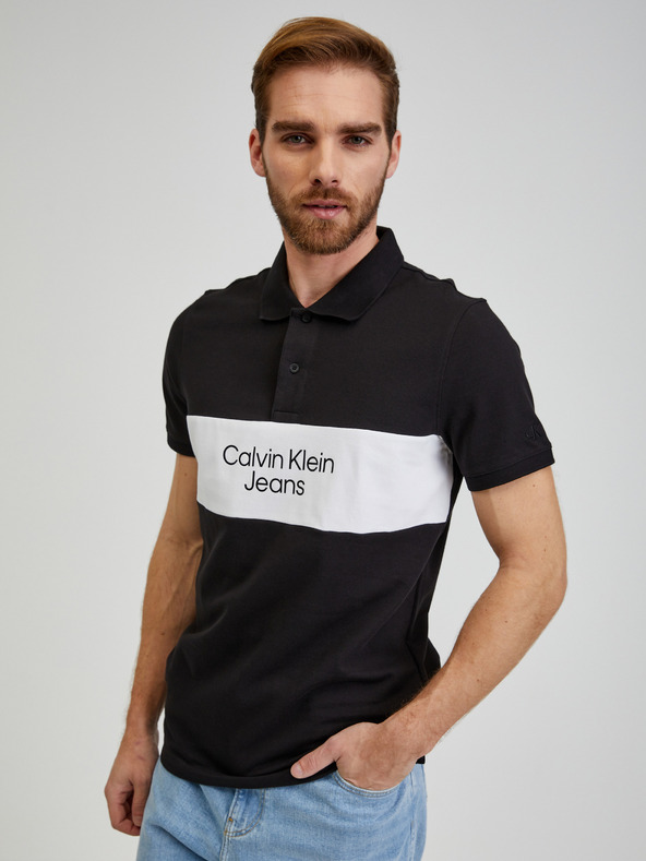 Levně Calvin Klein Jeans Polo triko Černá