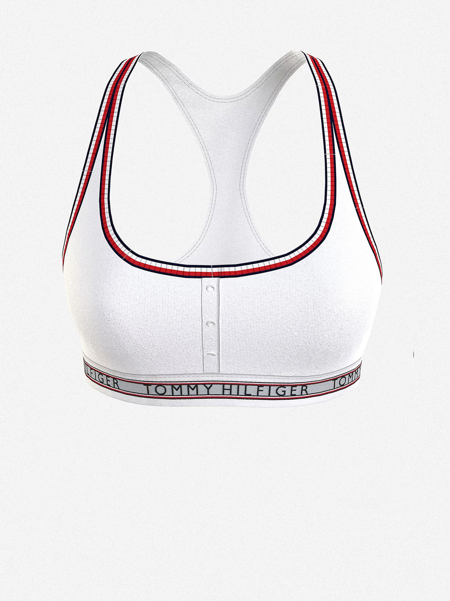 New Womens Tommy Hilfiger Sport Padded Sports Bra Size L  Black/Grey/Red/White
