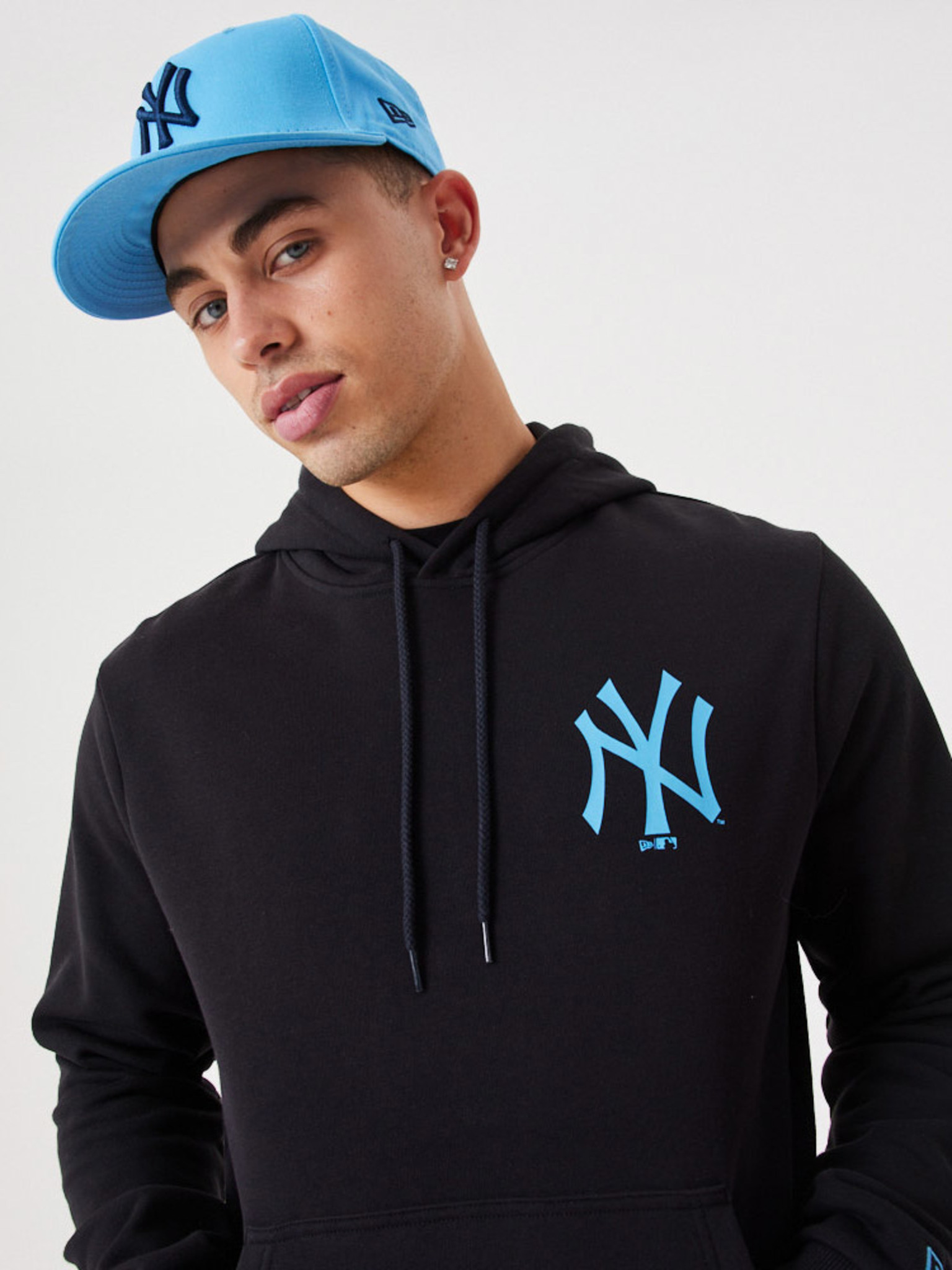 New era MLB Logo New York Yankees Full Zip Sweatshirt Blue