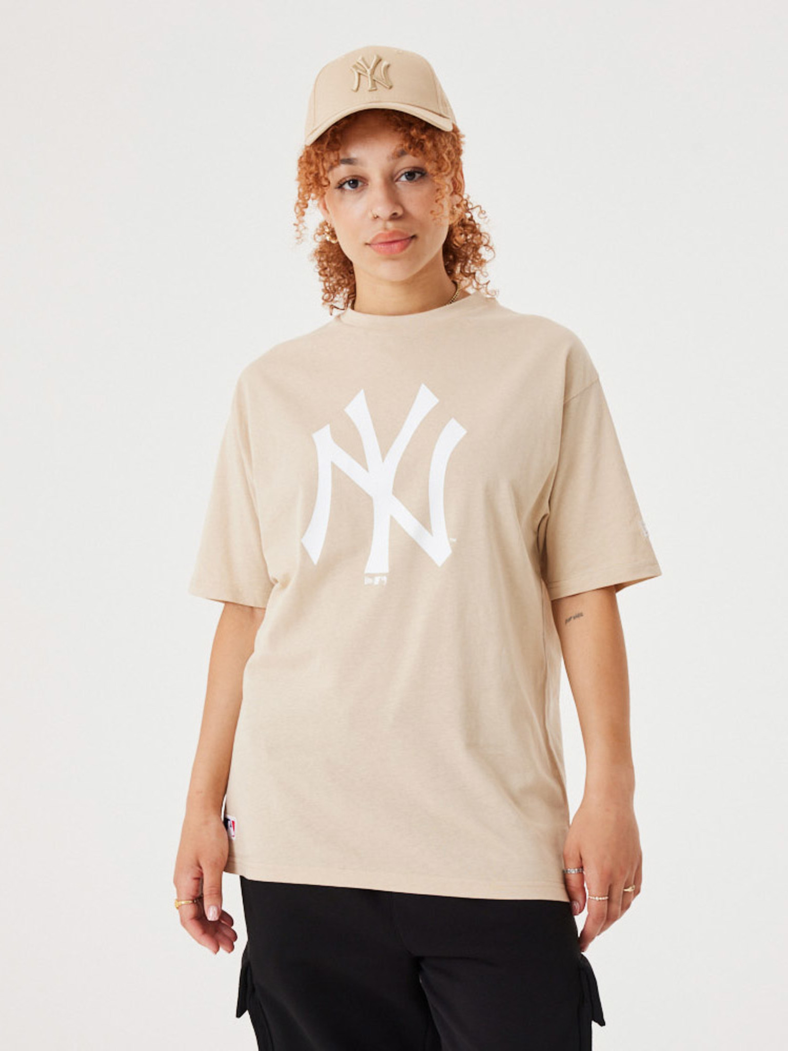 New York Yankees MLB Back Print White Oversized T-Shirt