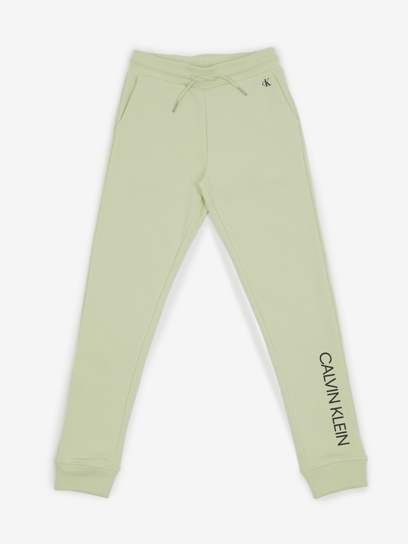 Calvin Klein Jeans Spodnie dresowe dziecięce Zielony
