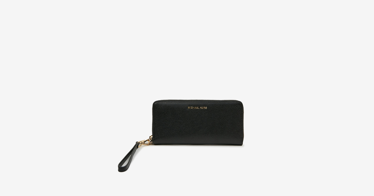 Michael kors zip on sale around wallet small