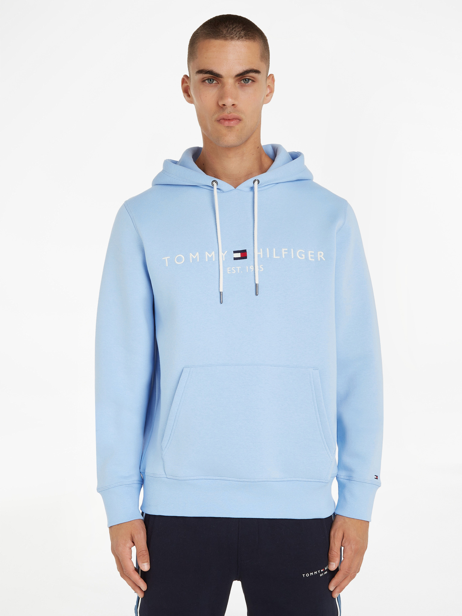 Light blue tommy hot sale hilfiger hoodie