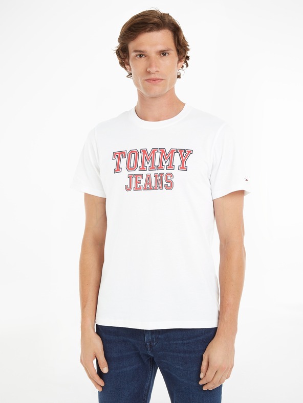 Levně Tommy Jeans Essential Triko Bílá