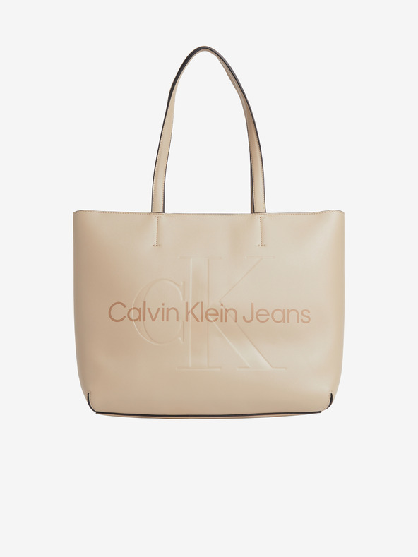 Levně Calvin Klein Jeans Shopper taška Béžová