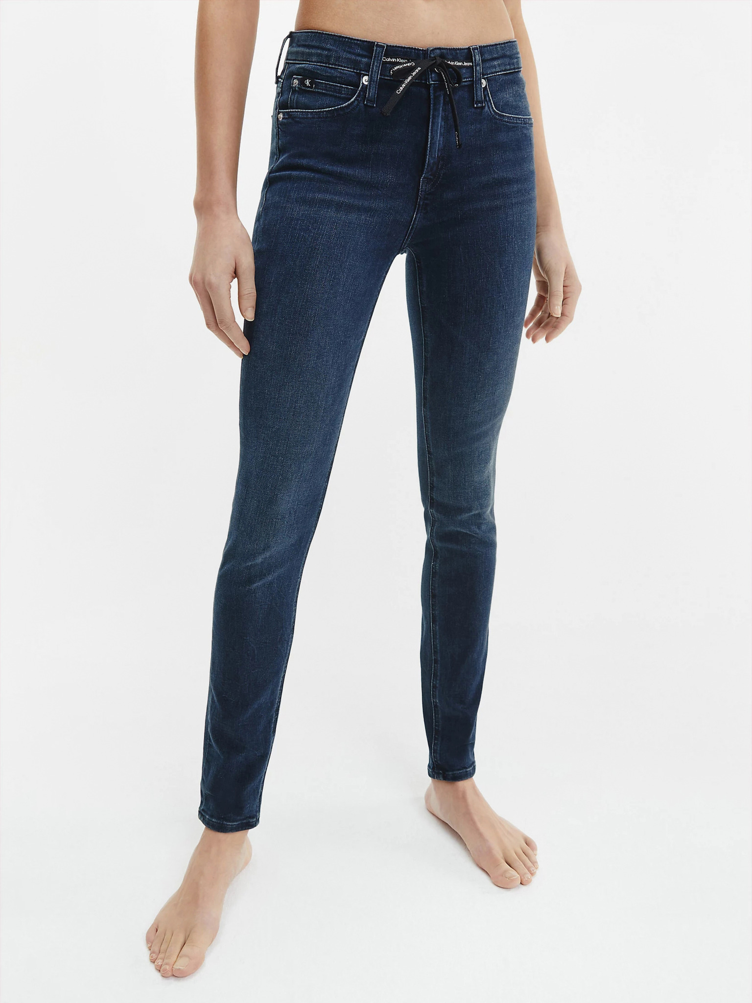 Fotografie Tmavě modré dámské skinny fit džíny Calvin Klein Jeans - S (26/32)