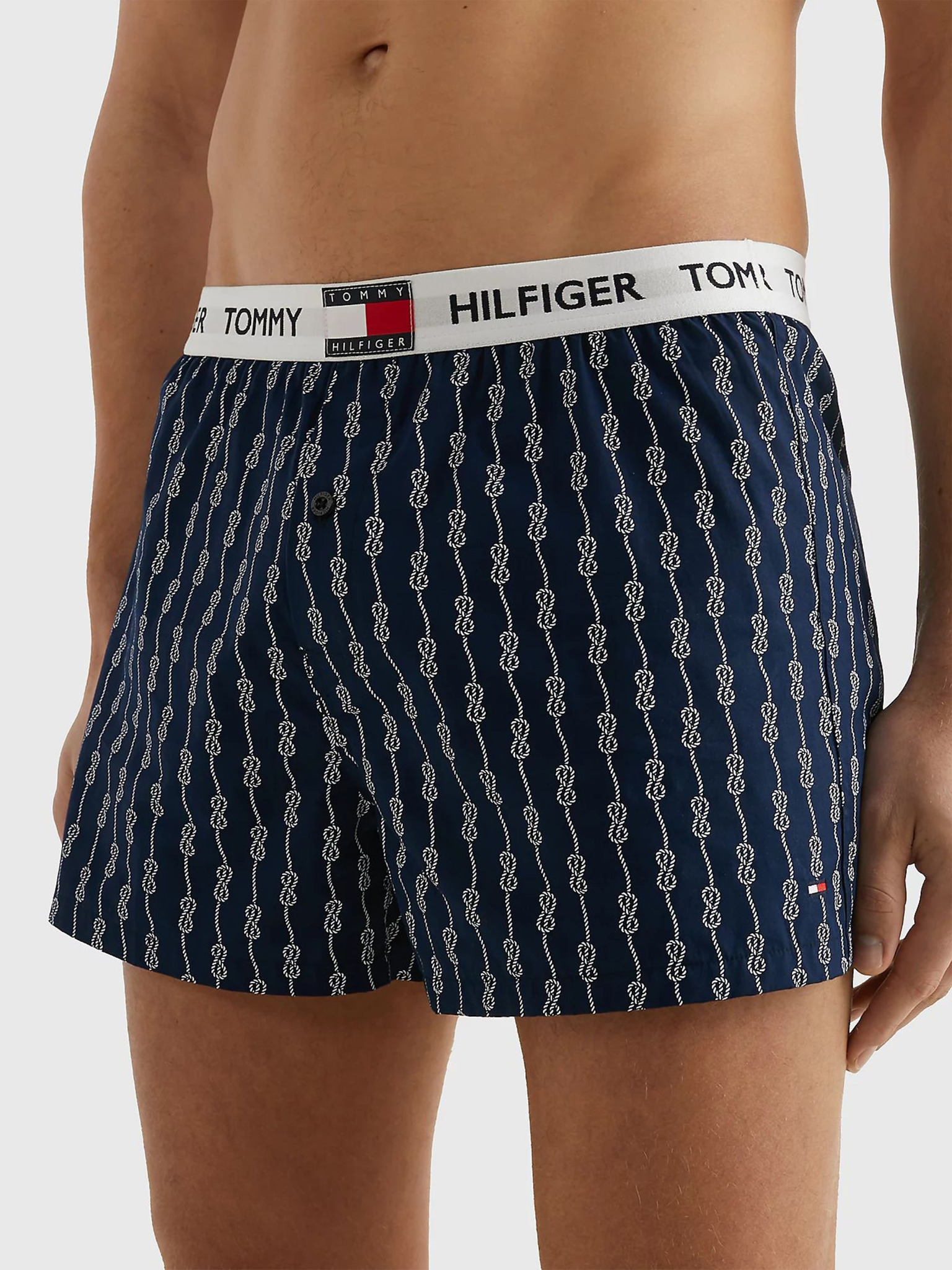 Tommy Hilfiger heritage logo zebra printed boxers in blue