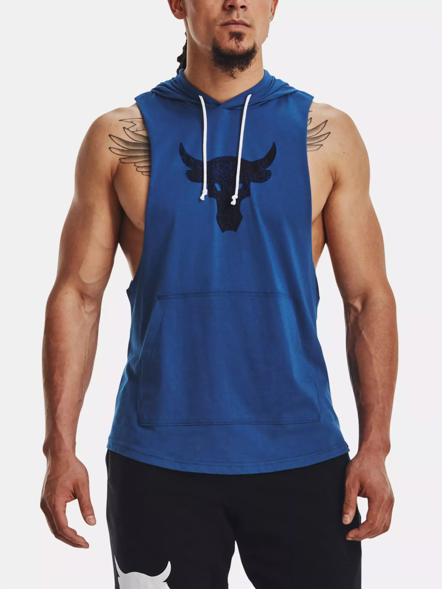 NEW Under Armour UA Project Rock Mens L Heavyweight Terry Sleeveless Hoodie  $70