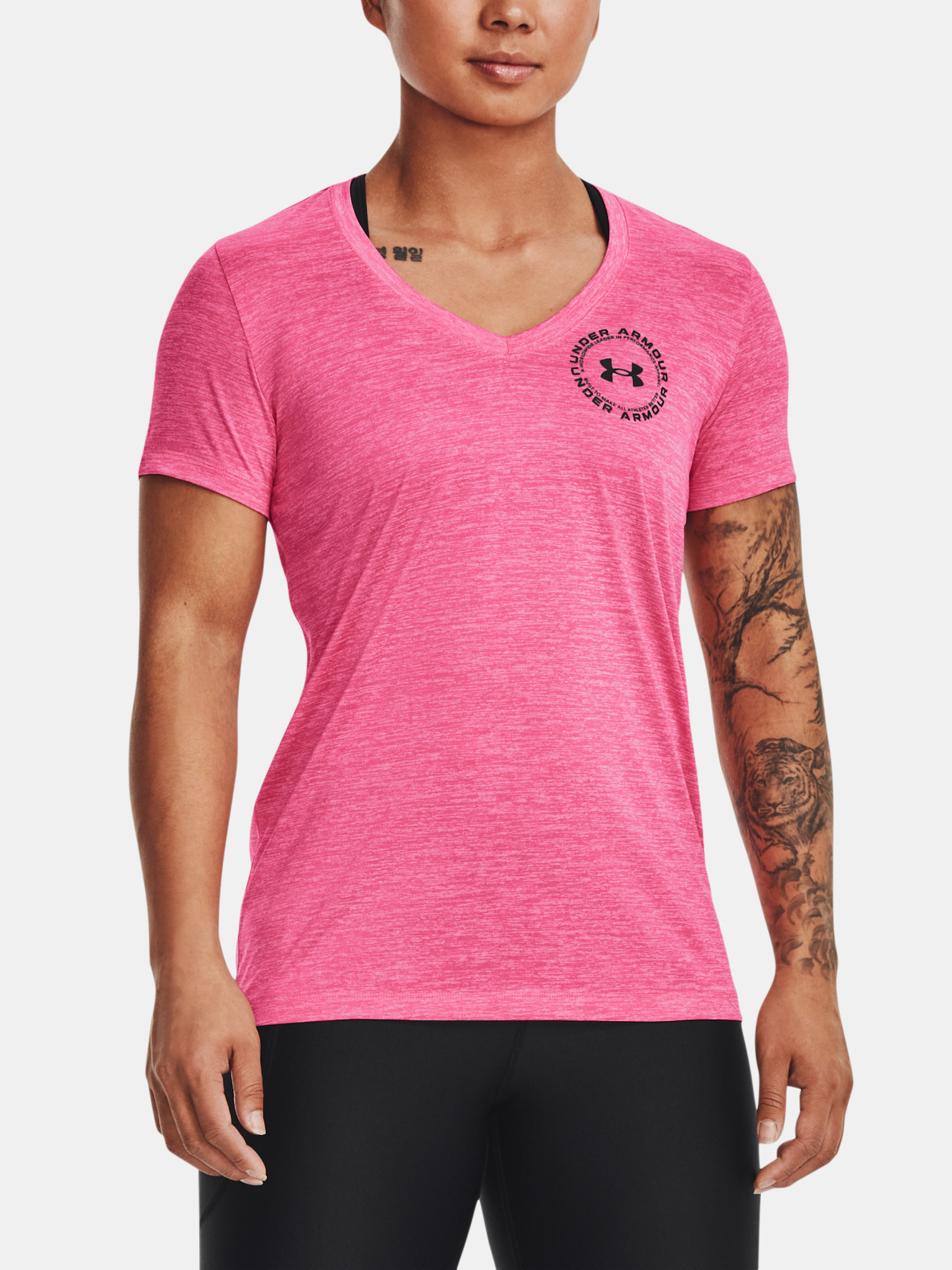 Under Armour Womens Tech Twist Tshirt - Pink