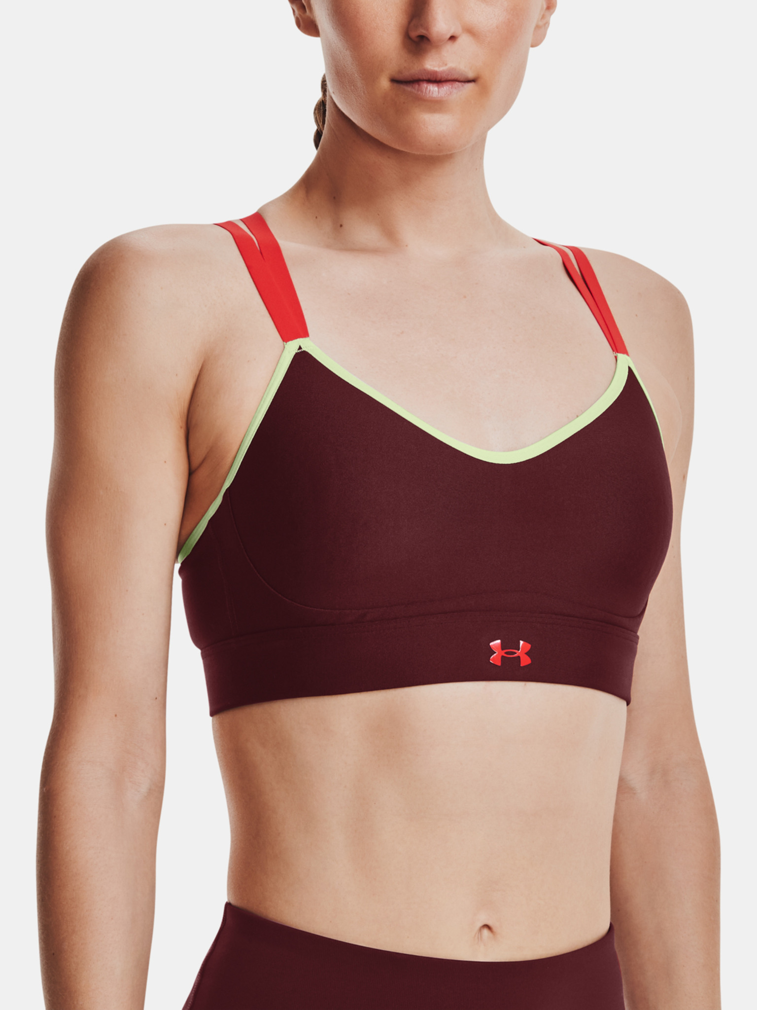Under Armour INFINITY COVERED LOW - Light support sports bra - coastal  teal/teal 