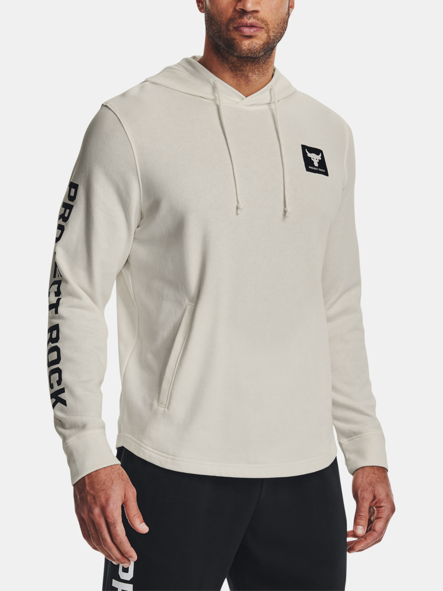 Under Armour Rival terry hoodie in light grey