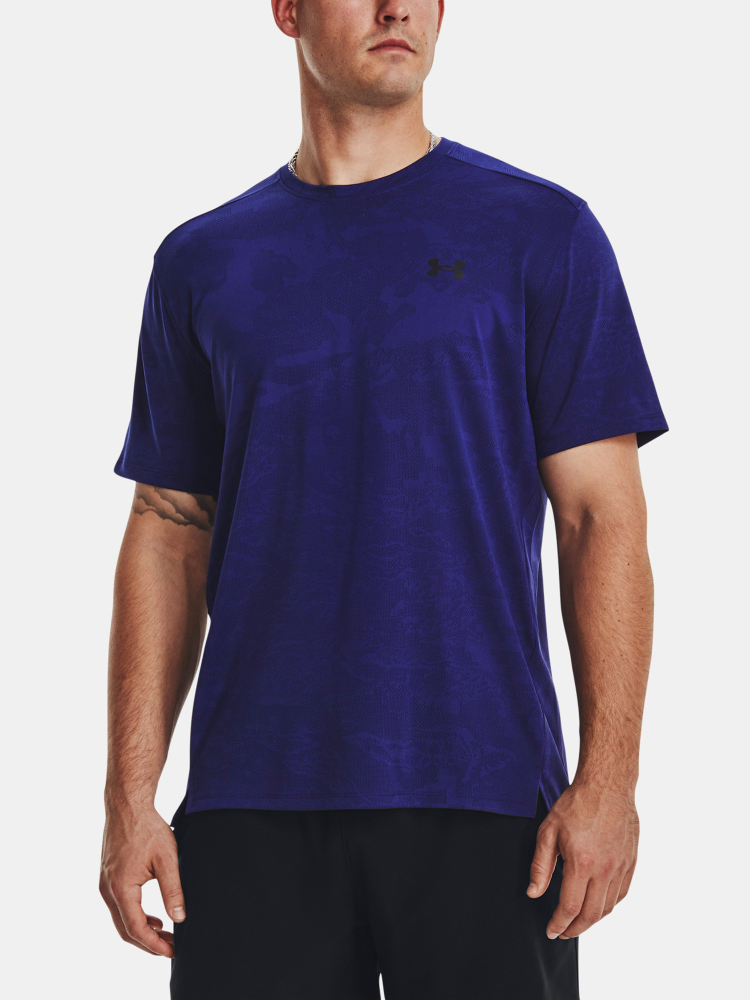 Under Armour - T-shirt de sport sans coutures - Bleu marine