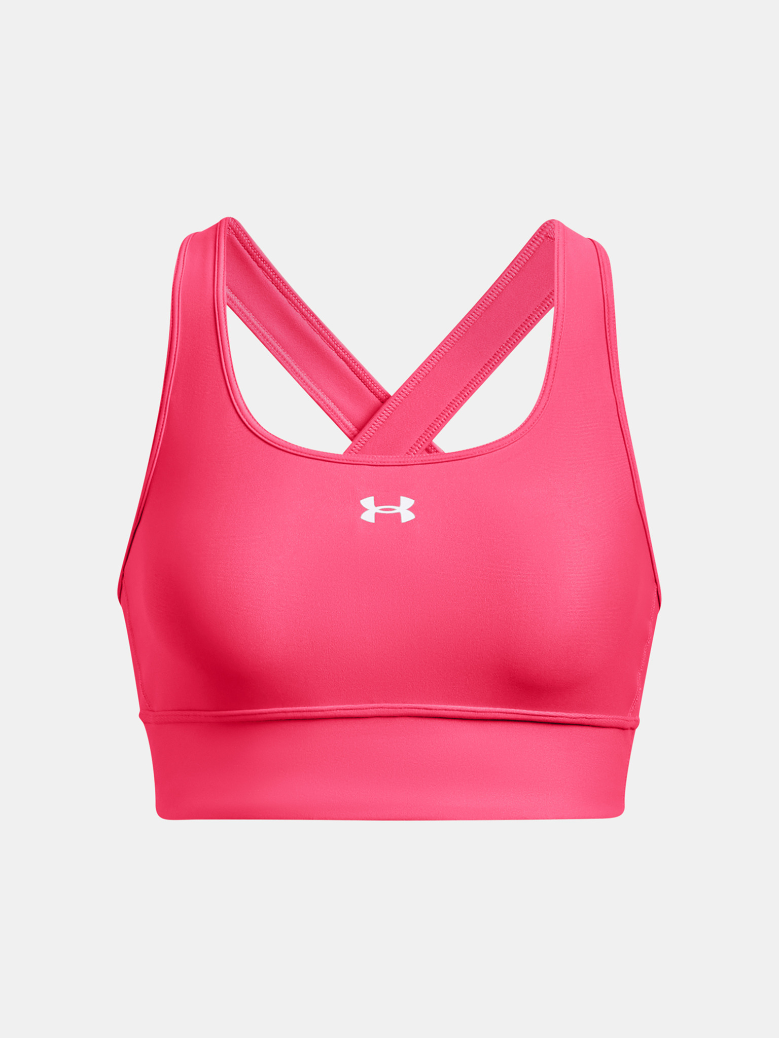 Under Armour crossback longline sports bra in pink