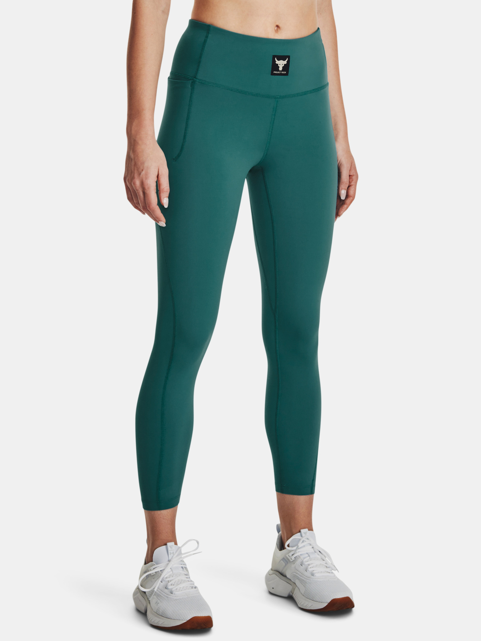 Under Armour Women's Project Rock Ankle Leggings 1361072-370 Green Size M  NWT