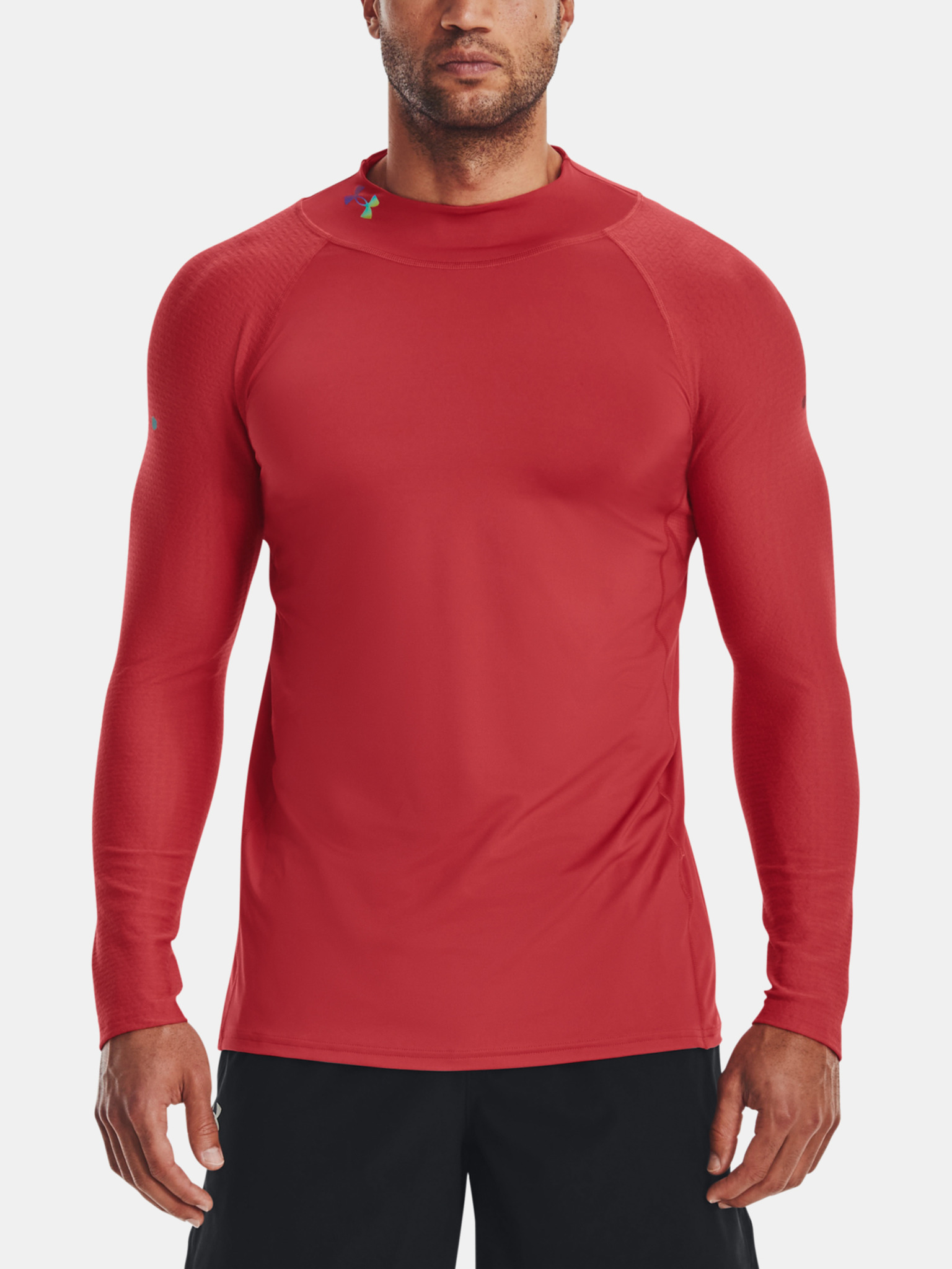 Under Armour ColdGear Rush Mock Long Sleeve Mens Training Top - Red – Start  Fitness