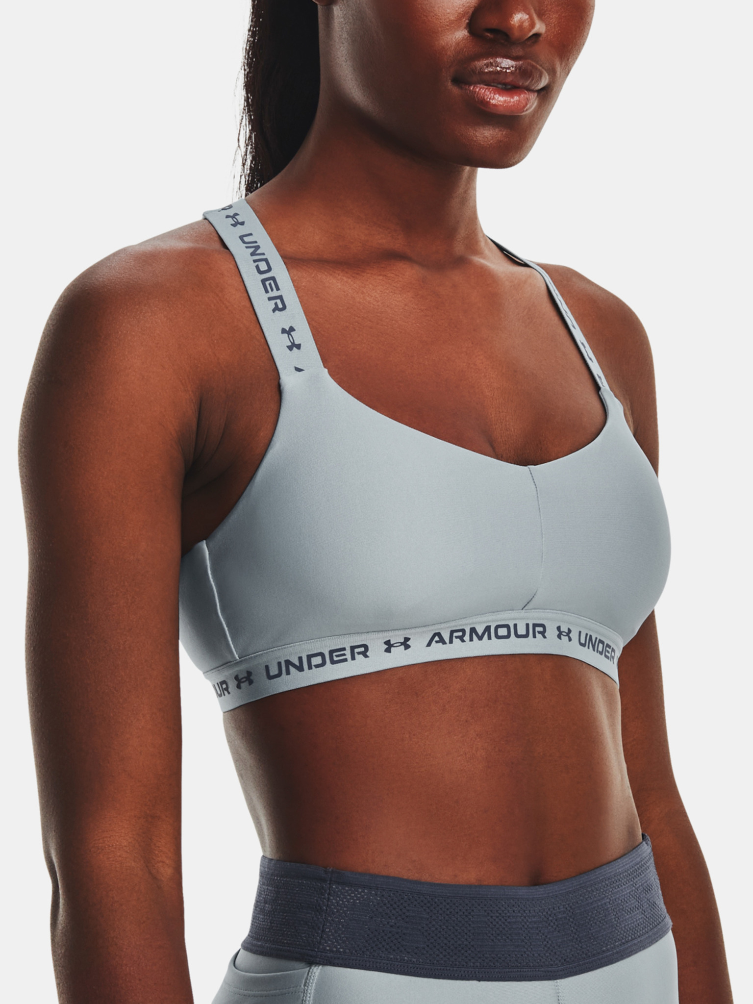 Under Armour Strappy Wordmark Sport Bralette Womens Sports Bras Size XL,  Color: Black/White