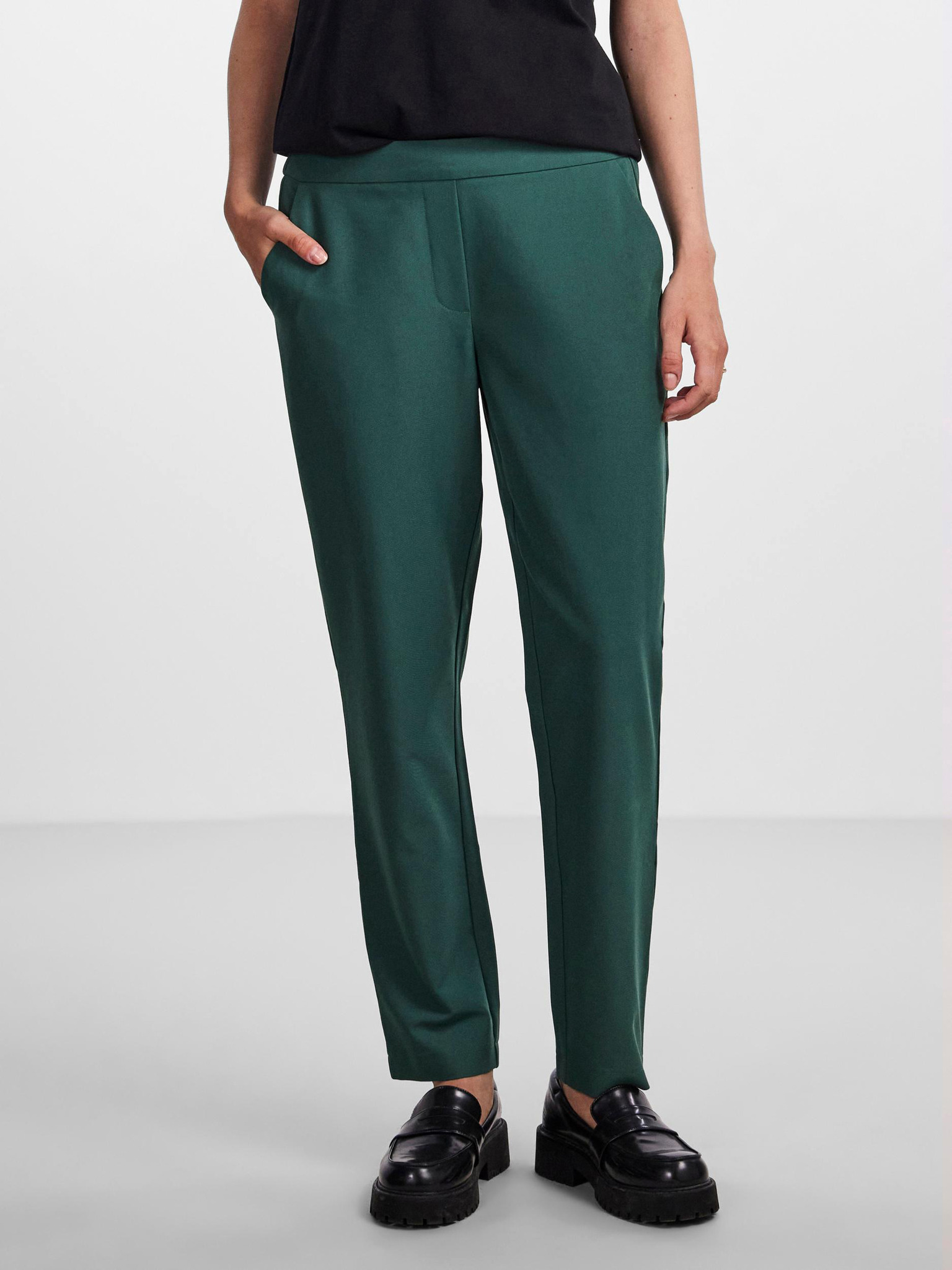 Buy Dark Green Trousers & Pants for Women by Brucella Online | Ajio.com
