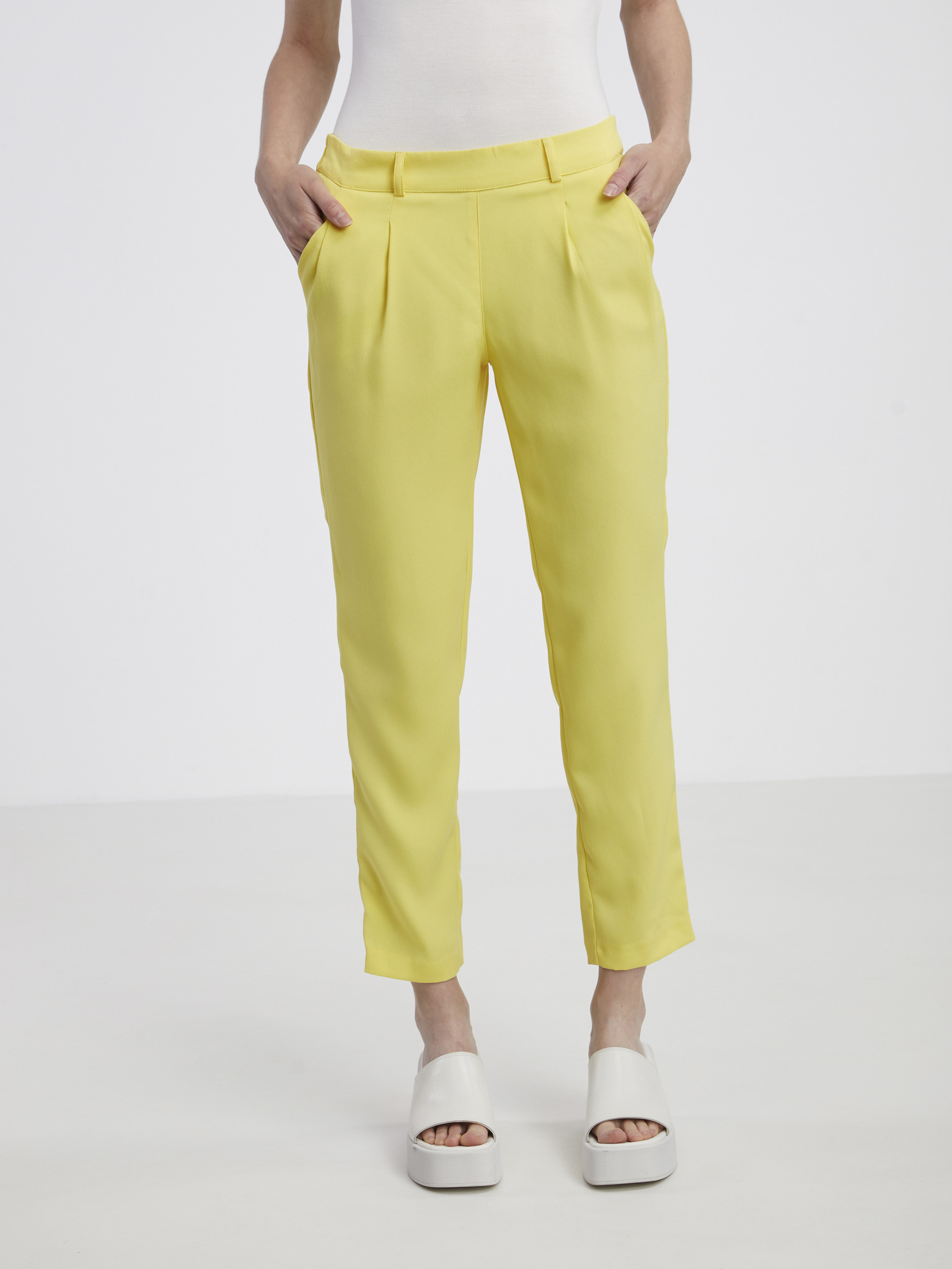 Mya Yellow Tailored Trousers | Sale | Collections | L.K.Bennett, London