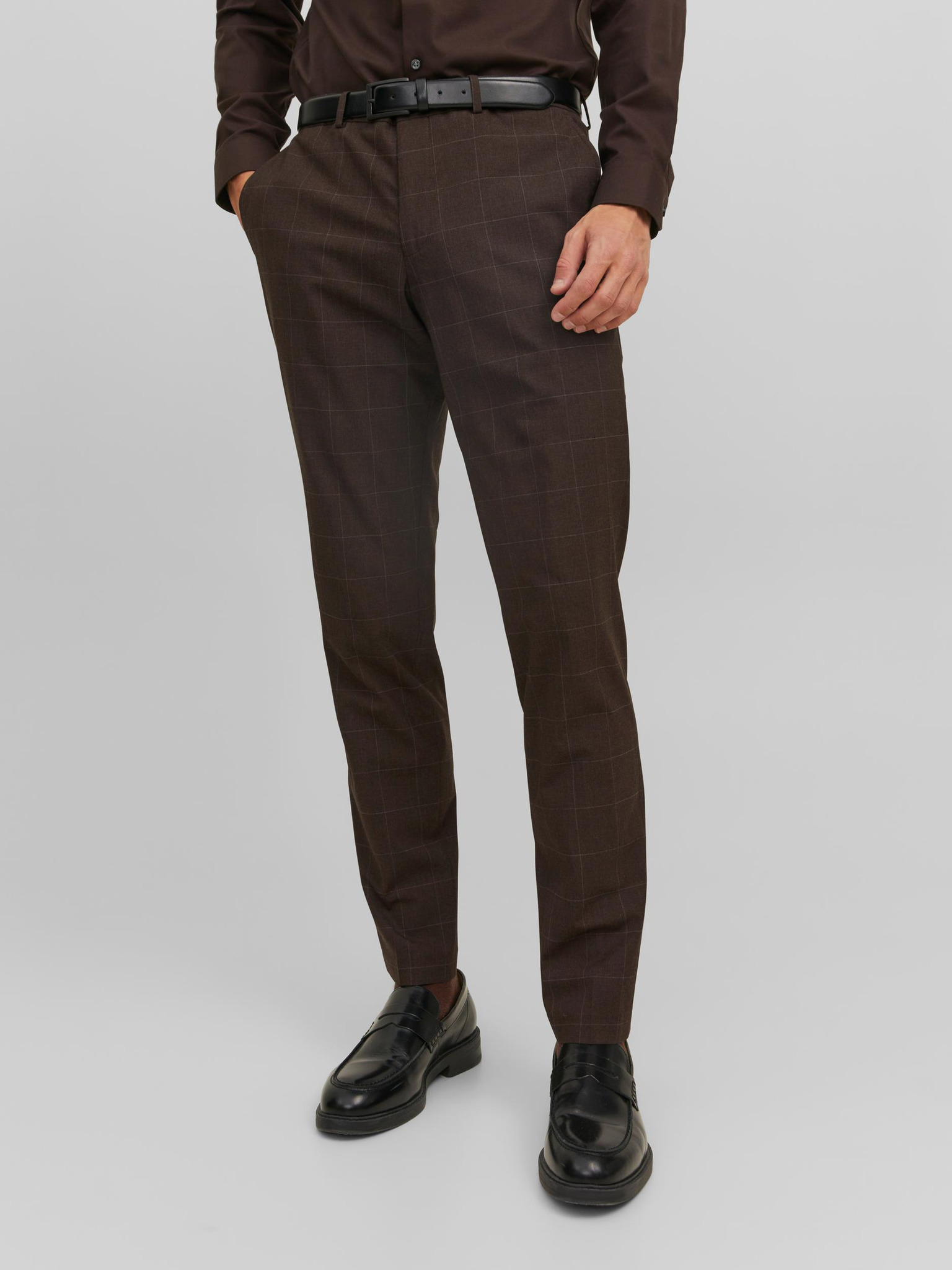 Buy Peter England Men Olive Solid Slim Fit Formal Trousers online