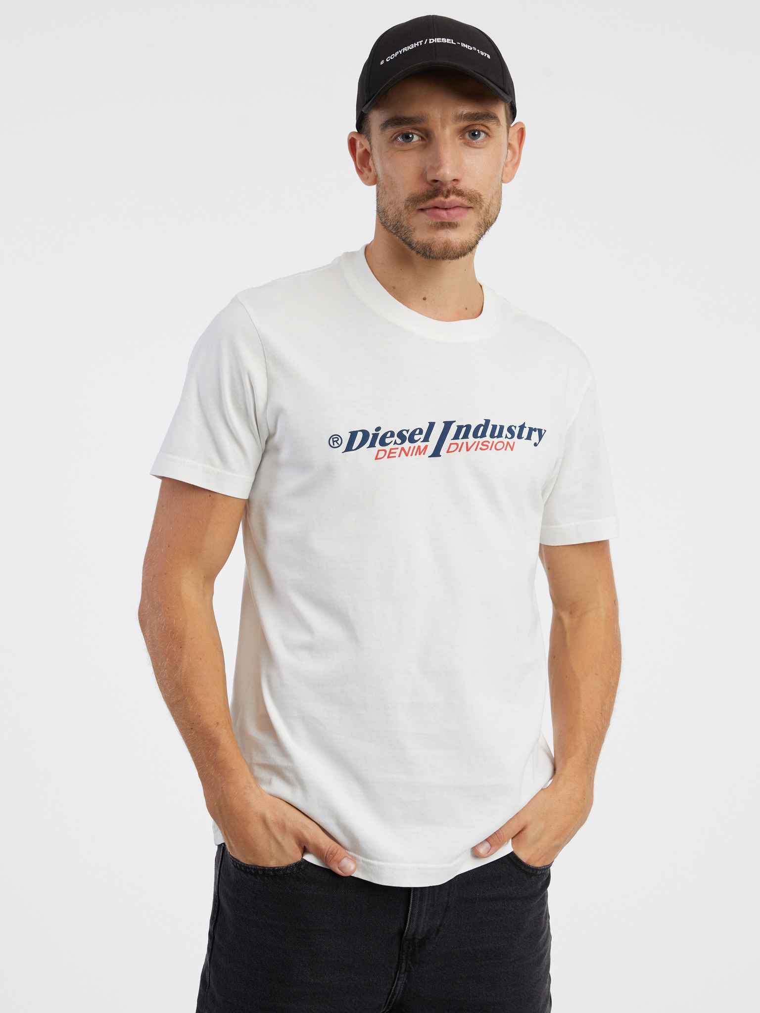  Diesel Mens Diego T-Shirt, XL, White : Clothing, Shoes