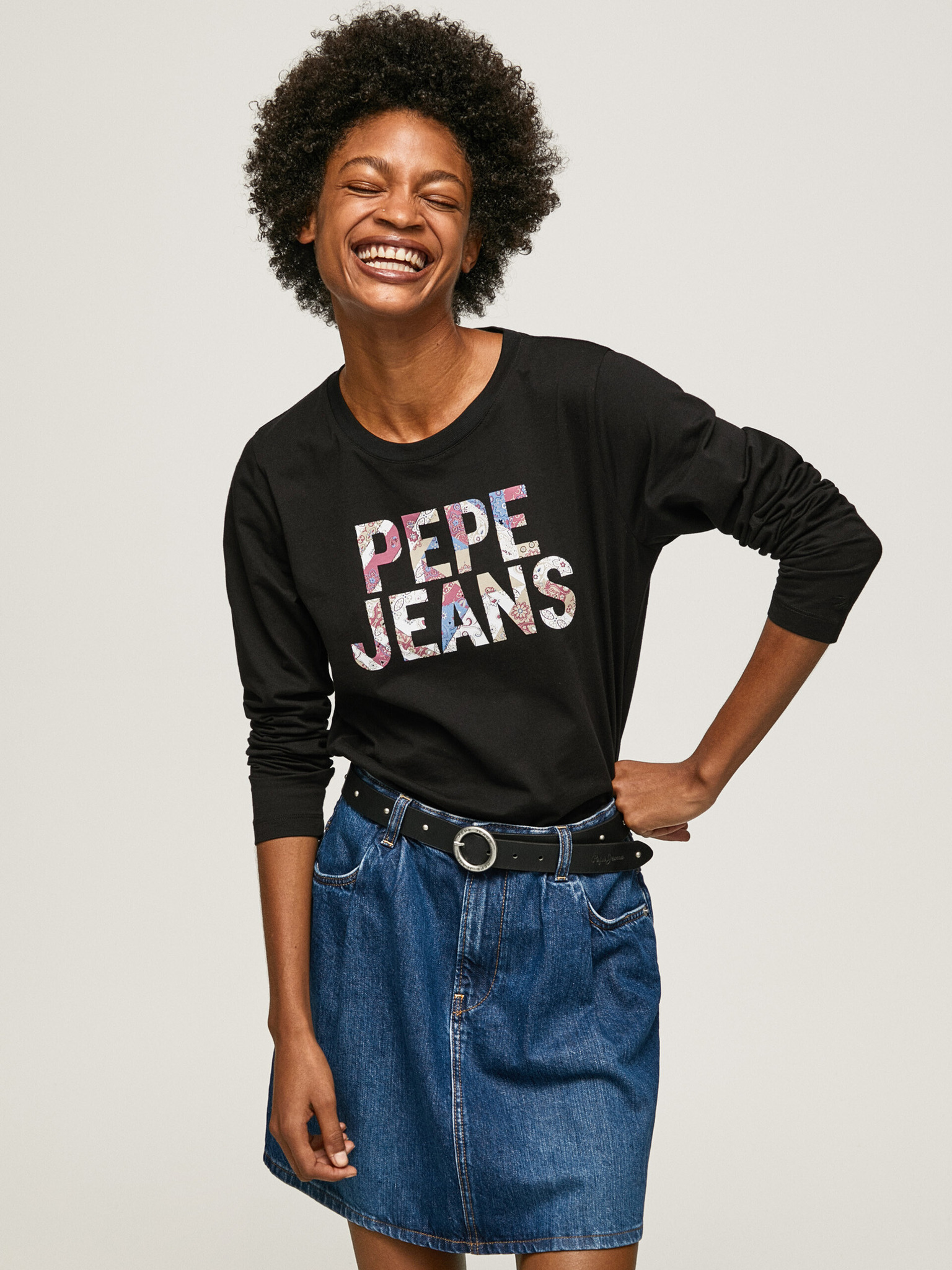 Pepe Jeans Men's Printed Regular fit T-Shirt (PM507653- Silver L),Size L