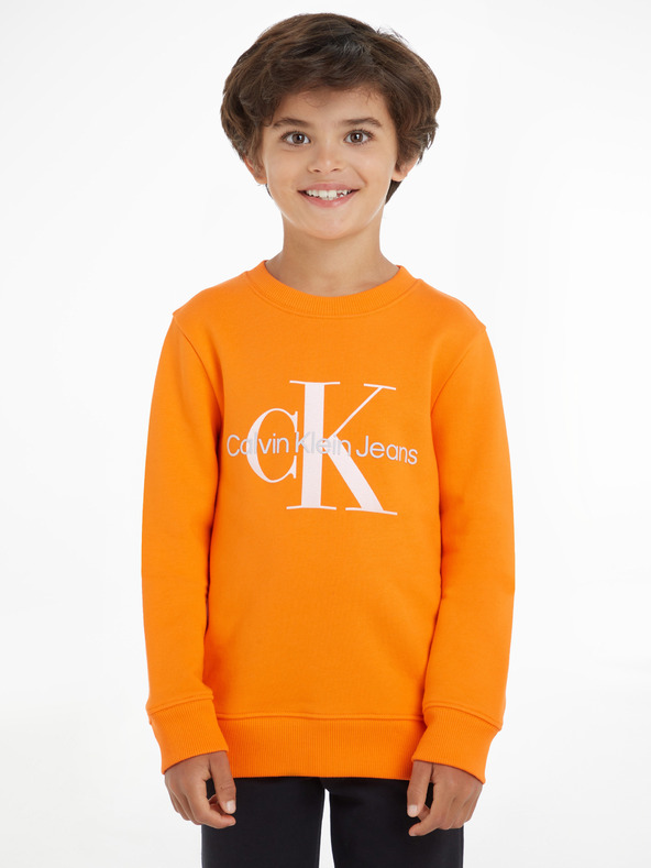 Calvin Klein Jeans Bluza dziecięca Pomarańczowy