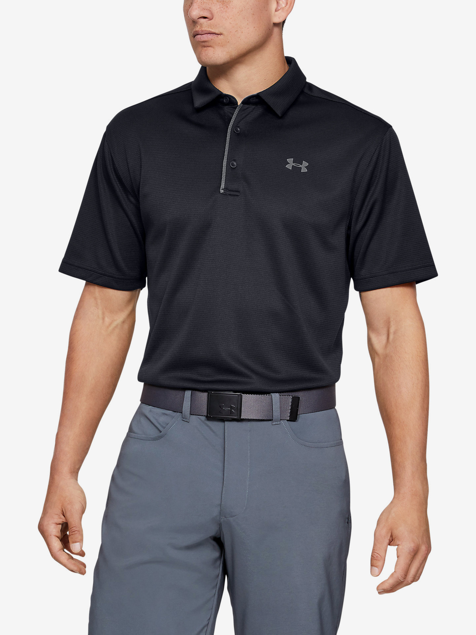 Under armour corporate on sale men's graphite tech polo